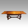 Victorian oak draw leaf dining table