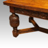 Victorian oak draw leaf dining table base end