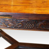 Victorian oak draw leaf dining table carving side