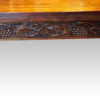 Victorian oak draw leaf dining table grape and vine carving