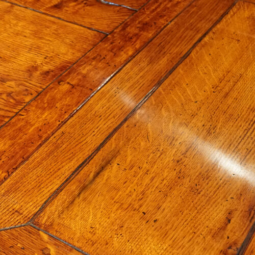 Victorian oak draw leaf dining table leaf