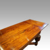 Victorian oak draw leaf dining table one leaf open