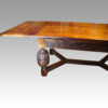 Victorian oak draw leaf dining table side