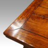 Victorian oak draw leaf dining table top corner