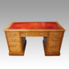 Victorian oak pedestal desk