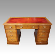 Victorian oak pedestal desk