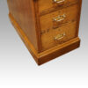 Victorian oak pedestal desk drawers