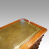 Victorian walnut pedestal desk at angle top