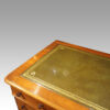 Victorian walnut pedestal desk end leather