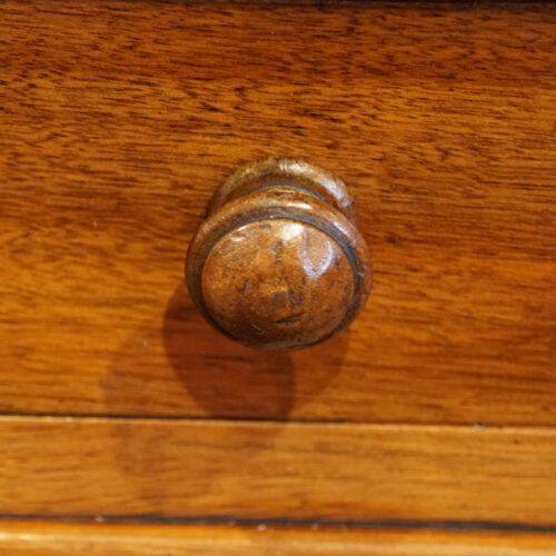 Victorian walnut pedestal desk knob