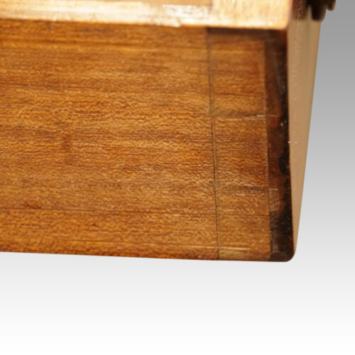Victorian walnut pedestal desk linings