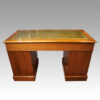 Victorian walnut pedestal desk rear