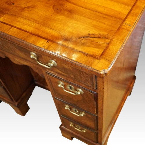 19thc. walnut kneehole corner