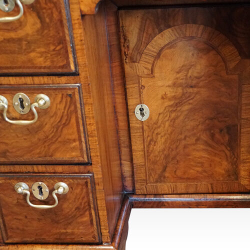19thc. walnut kneehole cupboard