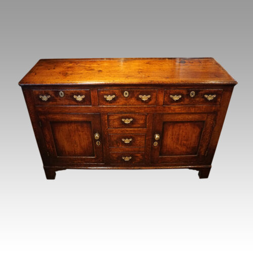 Antique oak cupboard dresser front