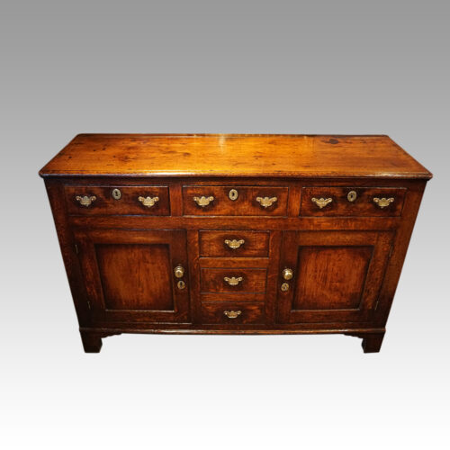 Antique oak cupboard dresser front view