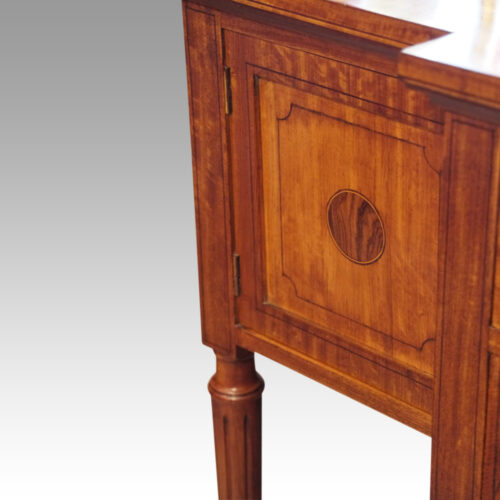 Edwardian inlaid Satinwood sideboard cupboard detail