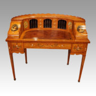Edwardian satinwood decorated Carlton House desk