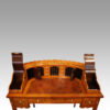 Edwardian satinwood decorated Carlton House desk compartment open