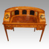Edwardian satinwood decorated Carlton House desk front