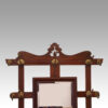 Edwardian walnut hallstand crest