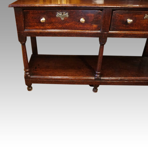 George III oak pot board dresser base legs