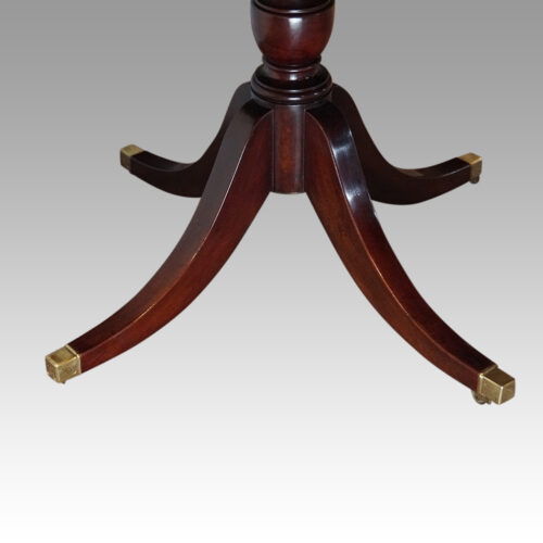 George V mahogany twin pillar dining table pedestal