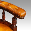 Late Victorian revolving desk chair arm