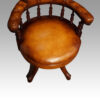 Late Victorian revolving desk chair seat