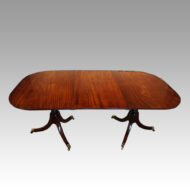 Mahogany twin pillar dining table