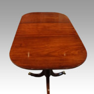 Mahogany twin pillar dining table top end