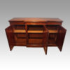 Victorian mahogany breakfront side cabinet interior