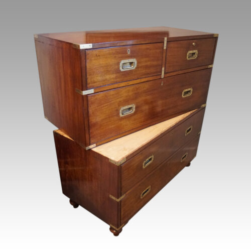Victorian military chest 2 parts