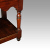 Antique oak dresser base with pot board corner leg