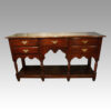 Antique oak dresser base with pot board front