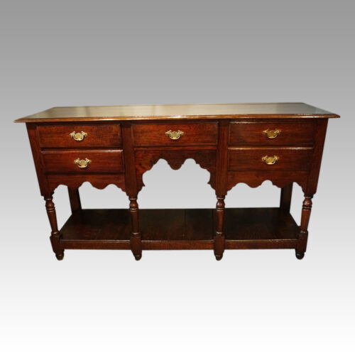 Antique oak dresser base with pot board front