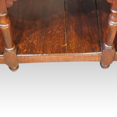 Antique oak dresser base with pot board detail