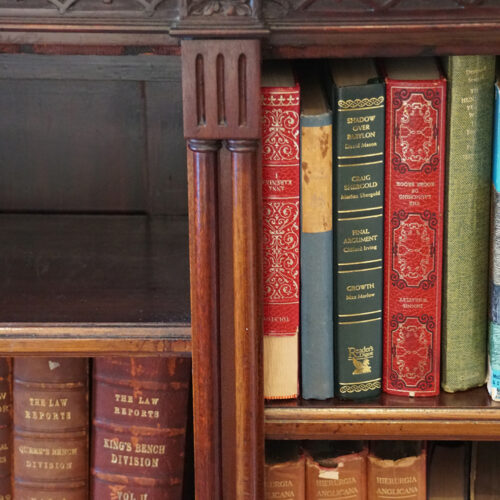 Edwardian mahogany Chippendale style bookcase block