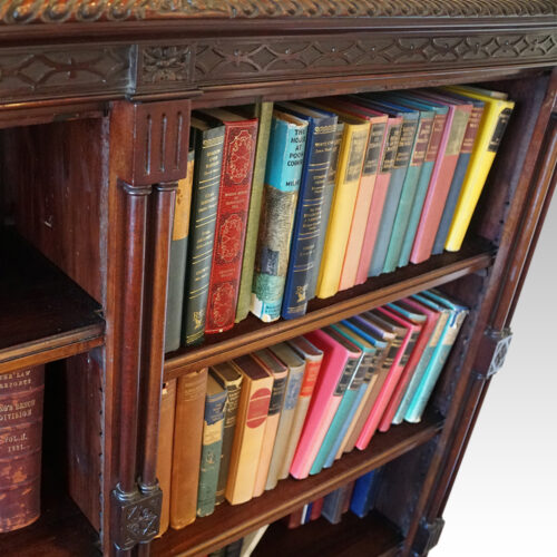 Edwardian mahogany Chippendale style bookcase shelf