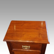 Edwardian walnut Wellington chest top