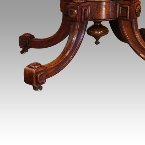 Fine Victorian burr walnut coffee table base