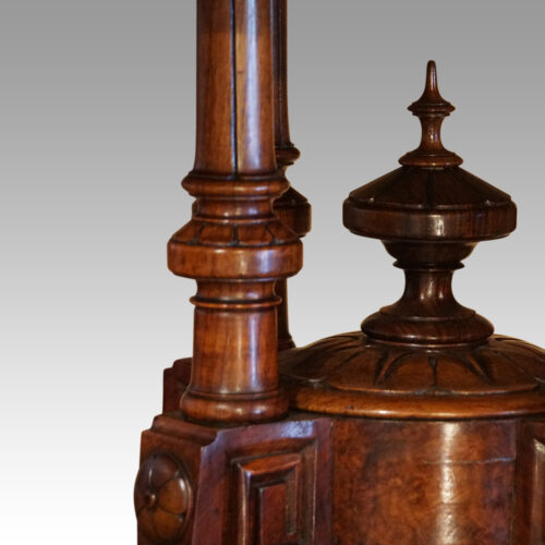 Fine Victorian burr walnut coffee table finial
