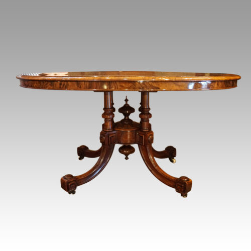 Fine Victorian burr walnut coffee table side