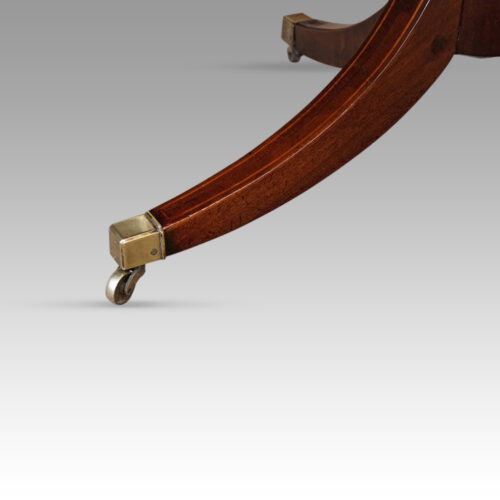 George V mahogany triple pillar dining table leg