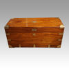 Large Victorian camphorwood campaign trunk front