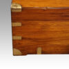 Large Victorian camphorwood campaign trunk inset corners