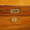 Large Victorian camphorwood campaign trunk lock plate