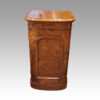 Pair Victorian walnut bow bedsides front