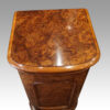 Pair Victorian walnut bow bedsides top