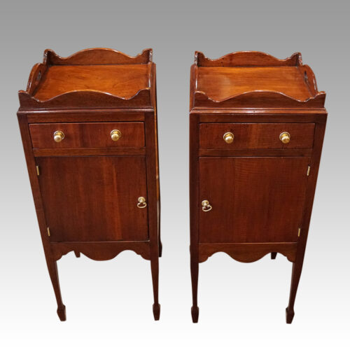 Pair mahogany bedside cabinets